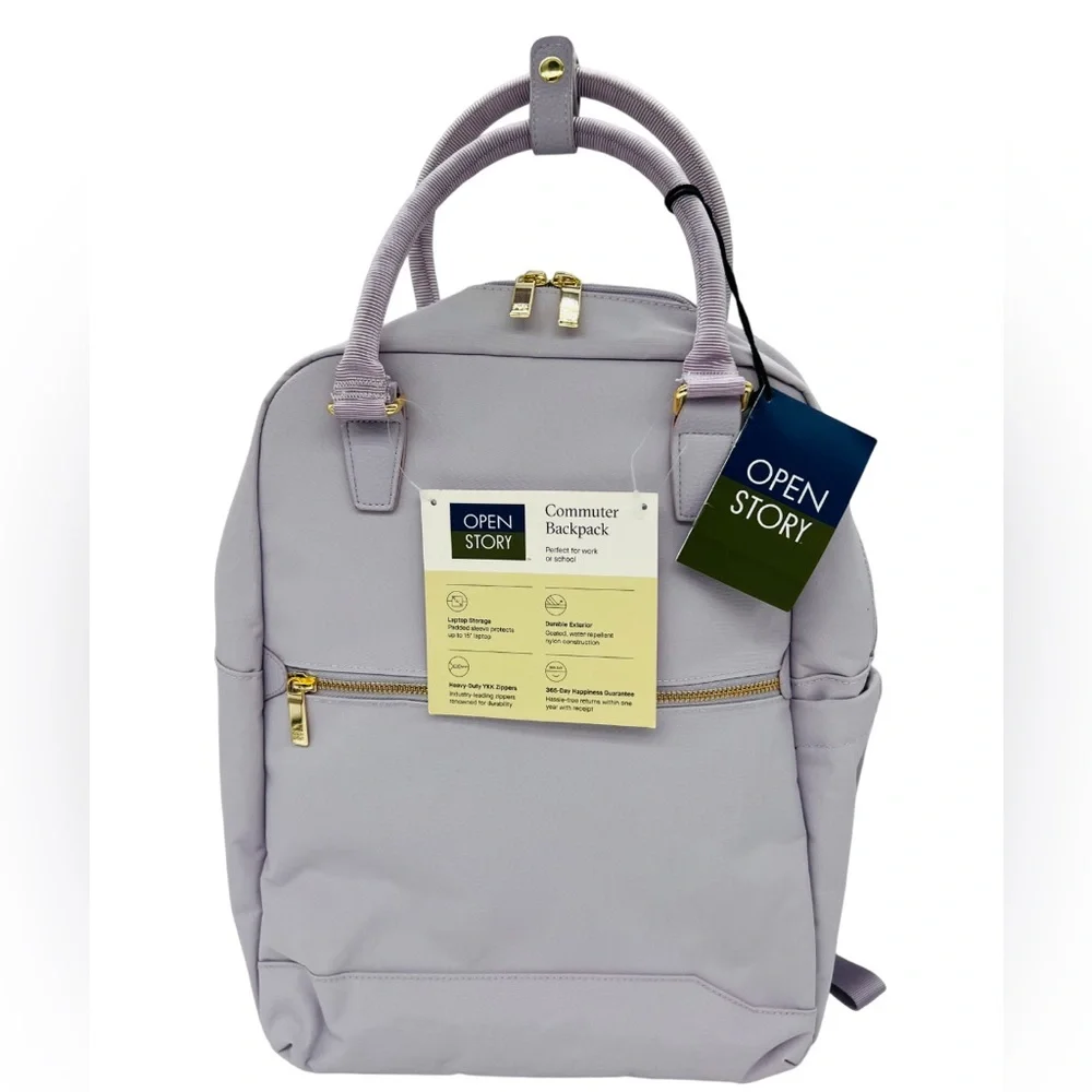 Commuter Travel School Laptop Backpack Lavender NWT - Picture 5 of 14